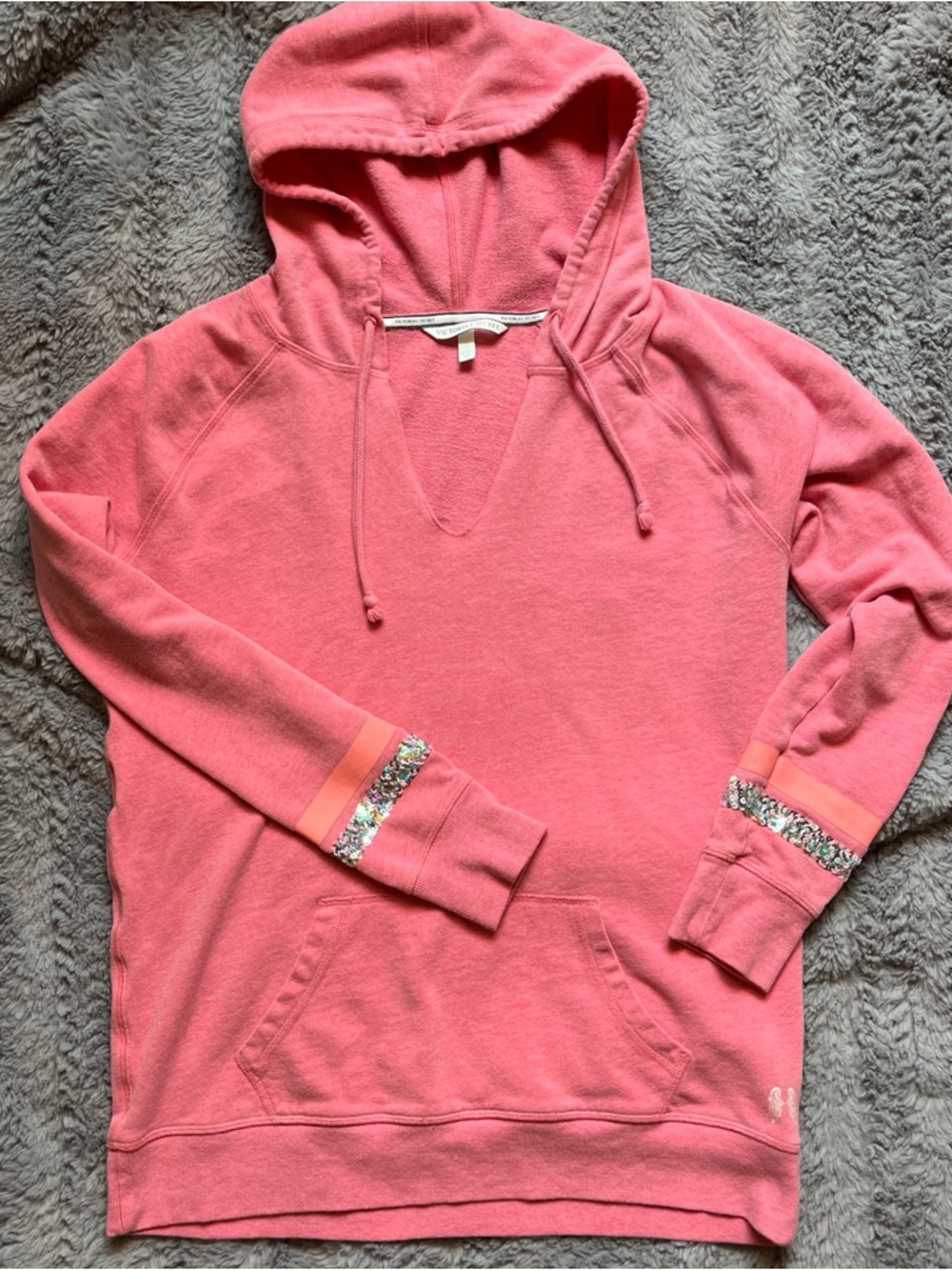 Victoria's Secret pink  Pink Sequin-Accent Hoodie